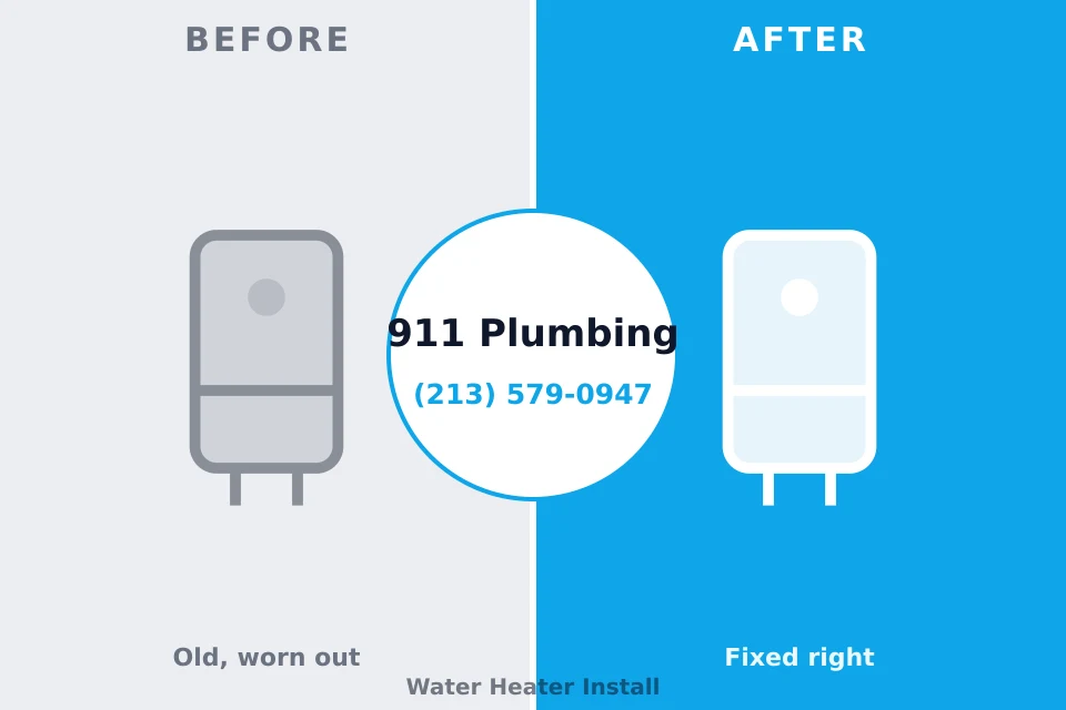 Before and after: plumbing company Limestone Creek, FL